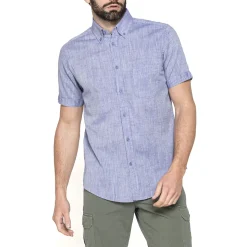 Camicia a maniche corte casual da Uomo blu melange Carrera Jeans