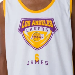 Canotta sportiva da Uomo in Cotone bianca della squadra LA Lakers NBA