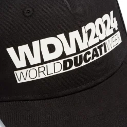Cappellino da uomo nero con logo WDW2024 Ducati