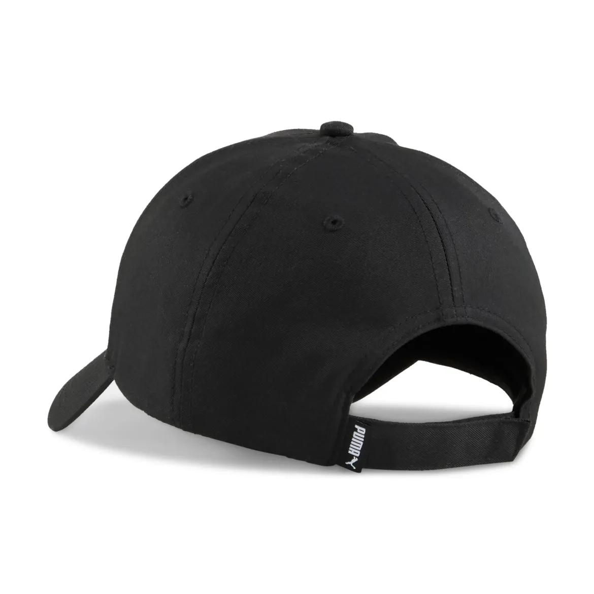 Cappellino nero con logo e chiusura con strappo Puma Ess Metal