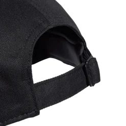 Cappellino nero regolabile con visiera e logo adidas