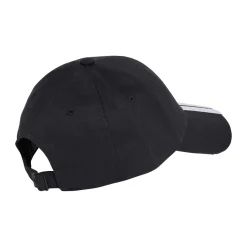 Cappellino nero regolabile con visiera e logo adidas