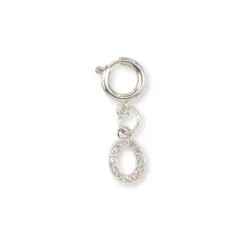 Charm Lettera O strass argento accessorio creativo scarpe Lora Ferres