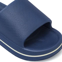Ciabatte a fascia da Uomo blu in gomma con dettaglio bianco Griff