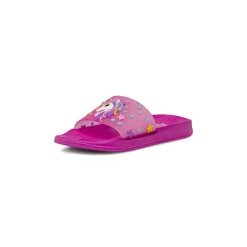 Ciabatte a fascia fucsia da Bambina con decoro unicorno e stelline Jog