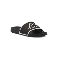 Ciabatte a fascia Ragazzo Nere con maxi logo bianco Kappa