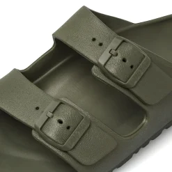 Ciabatte a fascia verdi militare da Uomo con doppie fibbie Ducati
