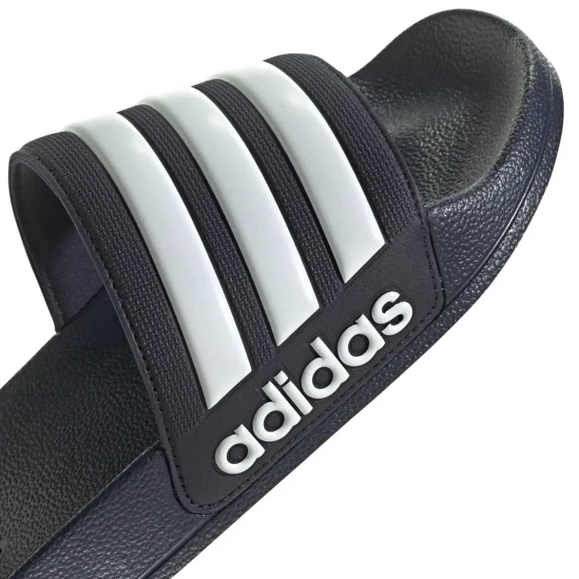 Ciabatte blu in gomma con strisce a contrasto Adidas Adilette Shower