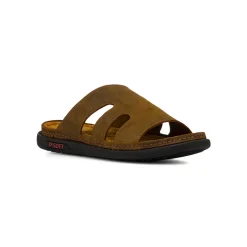 Ciabatte casual comfort Marroni da Uomo in Pelle P Soft