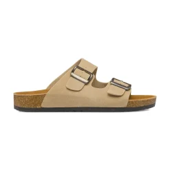 Ciabatte da Uomo beige con sottopiede in pelle Riflessi Urbani