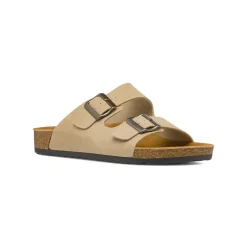 Ciabatte da Uomo beige con sottopiede in pelle Riflessi Urbani