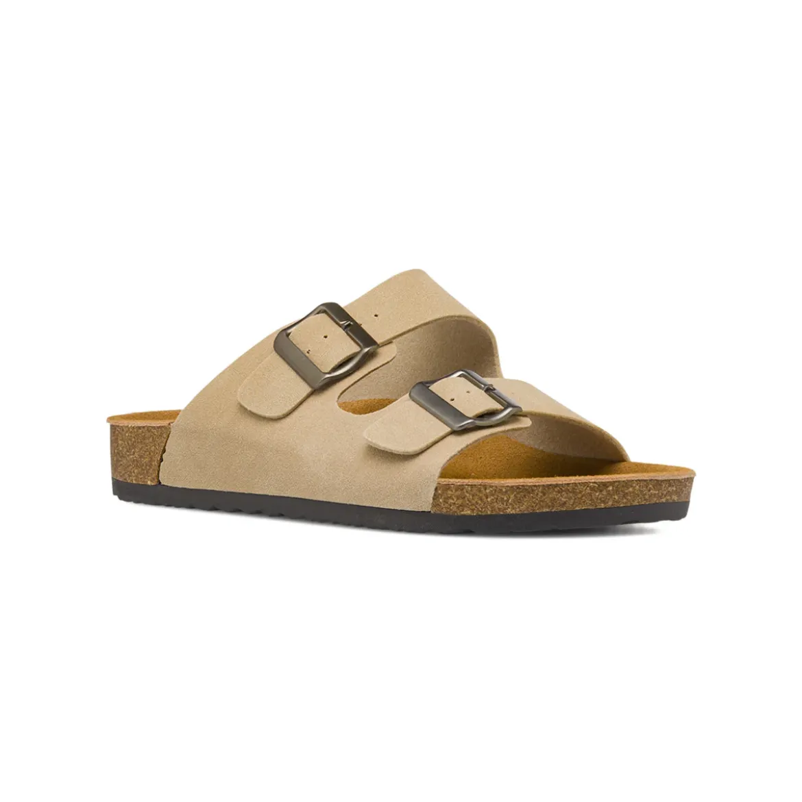 Ciabatte da Uomo beige con sottopiede in pelle Riflessi Urbani