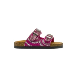 Ciabatte fucsia da Ragazza con ricamo di perline Dieci Baci