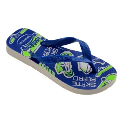 Ciabatte infradito blu da Bambino con decorazioni suola Havaianas