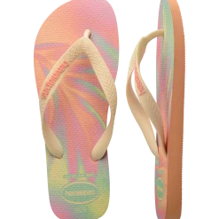 Ciabatte Infradito da Donna Arancioni con fantasia tropicale Havaianas