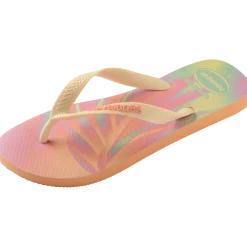 Ciabatte Infradito da Donna Arancioni con fantasia tropicale Havaianas
