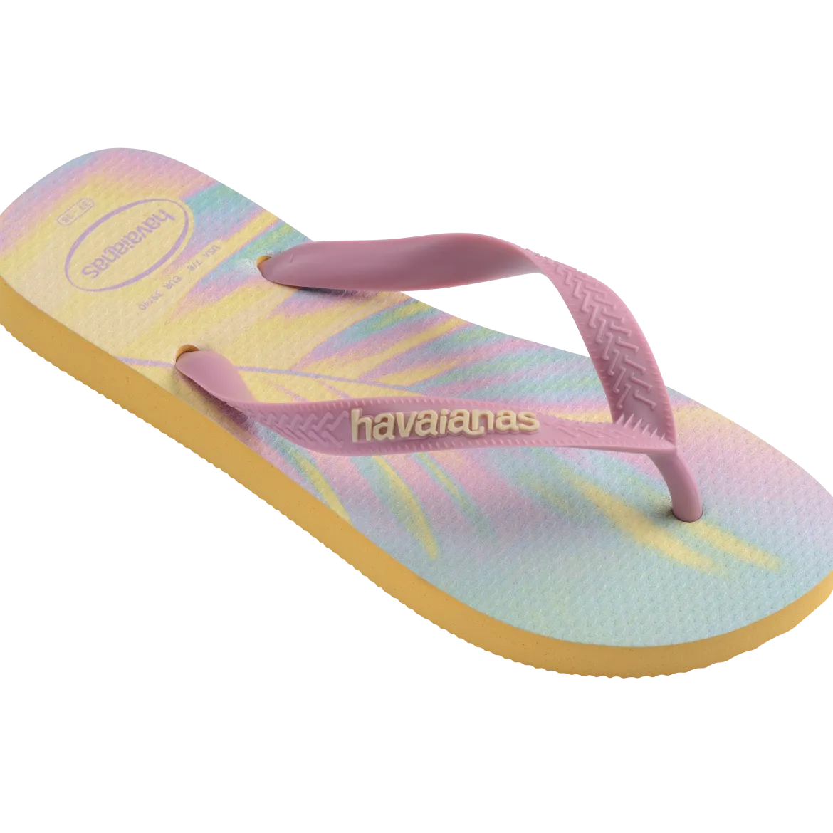 Ciabatte Infradito da Donna Gialle con stampa tropicale Havaianas