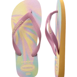 Ciabatte Infradito da Donna Gialle con stampa tropicale Havaianas