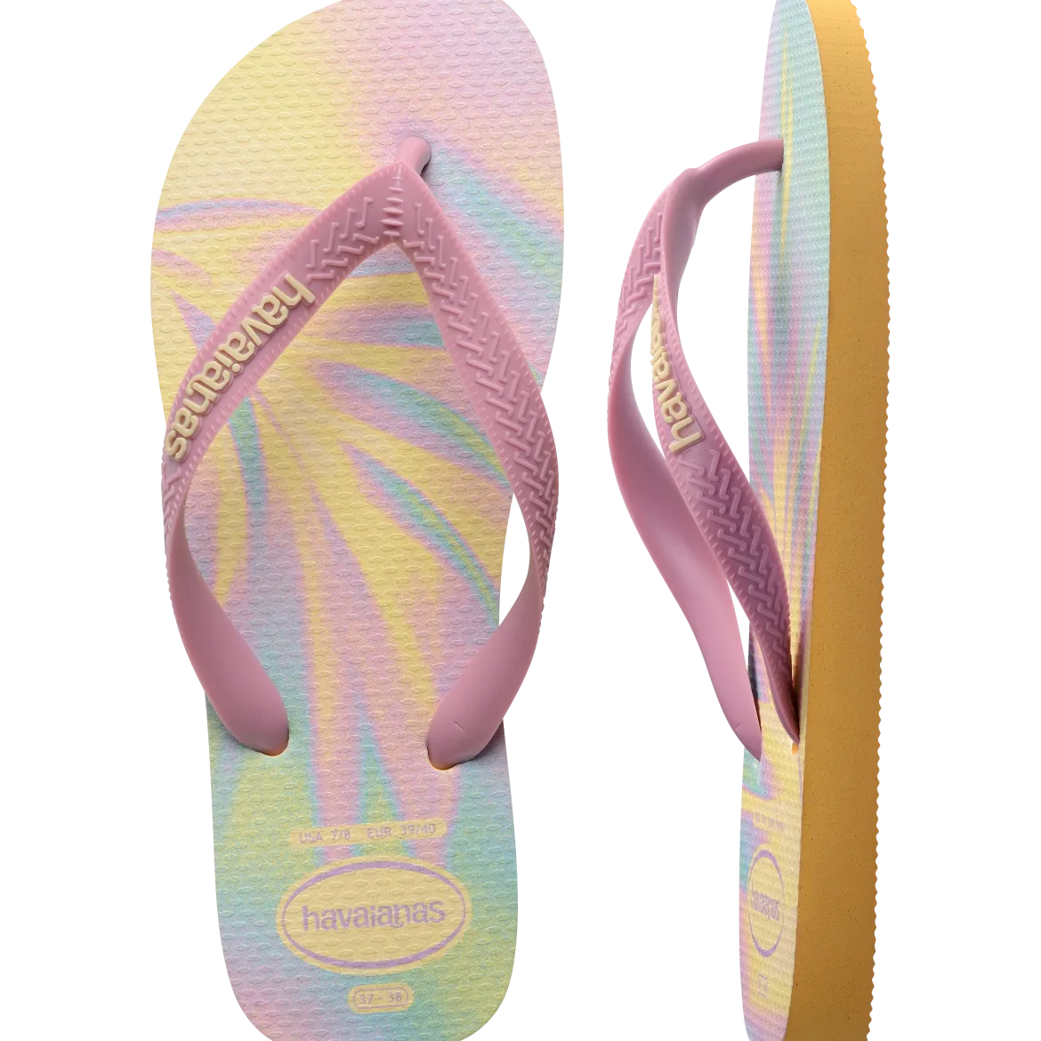 Ciabatte Infradito da Donna Gialle con stampa tropicale Havaianas