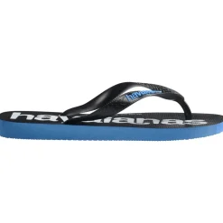 Ciabatte infradito da Uomo blu e nere con maxi logo Havaianas