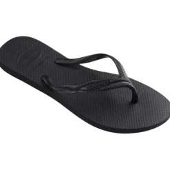Ciabatte infradito nere da Donna con logo in rilievo Havaianas