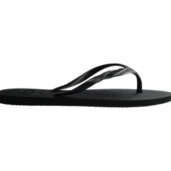 Ciabatte infradito nere da Donna con logo in rilievo Havaianas