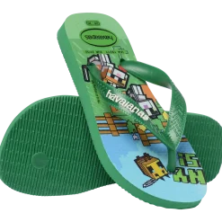Ciabatte Infradito Verdi da Bambino a tema Minecraft Havaianas