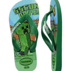 Ciabatte Infradito Verdi da Bambino a tema Minecraft Havaianas