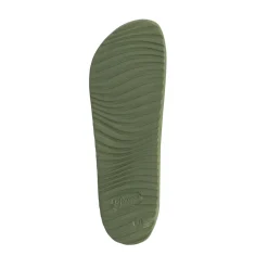 Ciabatte in gomma da Uomo verde militare con fibbie De Fonseca