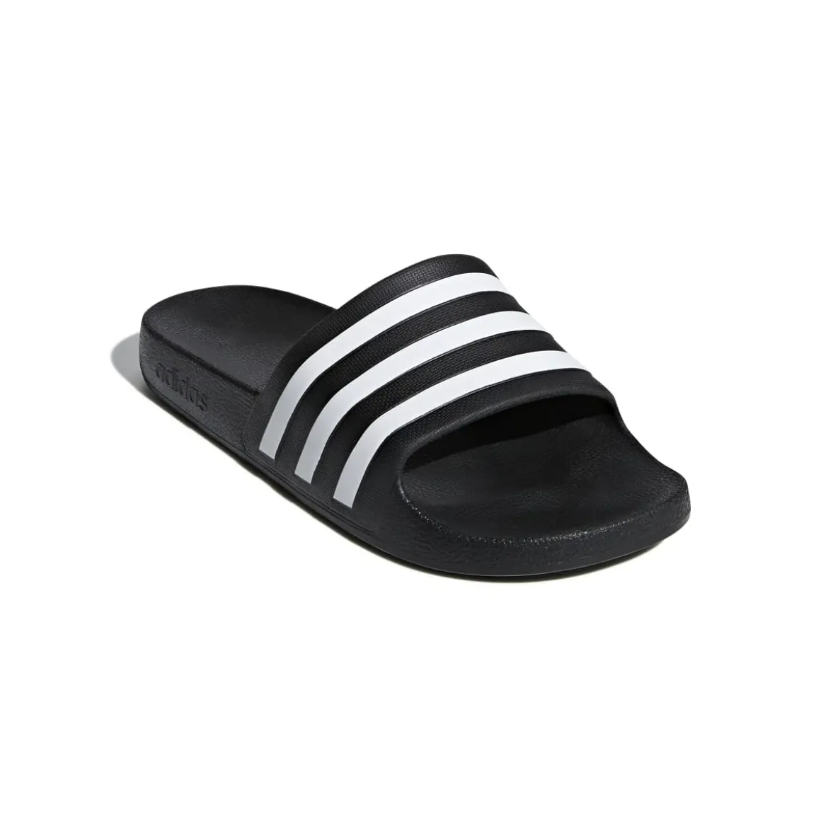 Ciabatte nere in gomma da uomo con logo a contrasto adidas Adilette Aqua