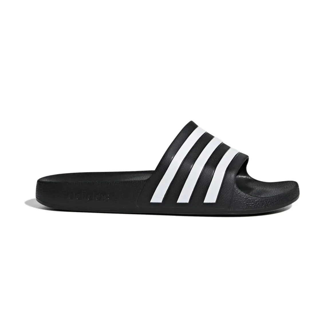 Ciabatte nere in gomma da uomo con logo a contrasto adidas Adilette Aqua