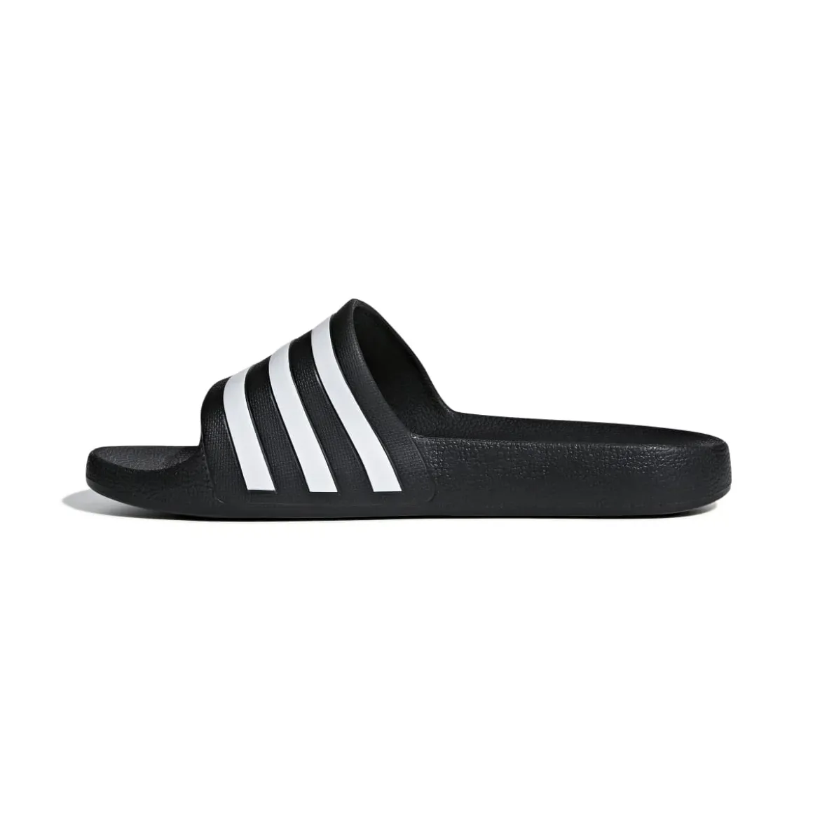 Ciabatte nere in gomma da uomo con logo a contrasto adidas Adilette Aqua