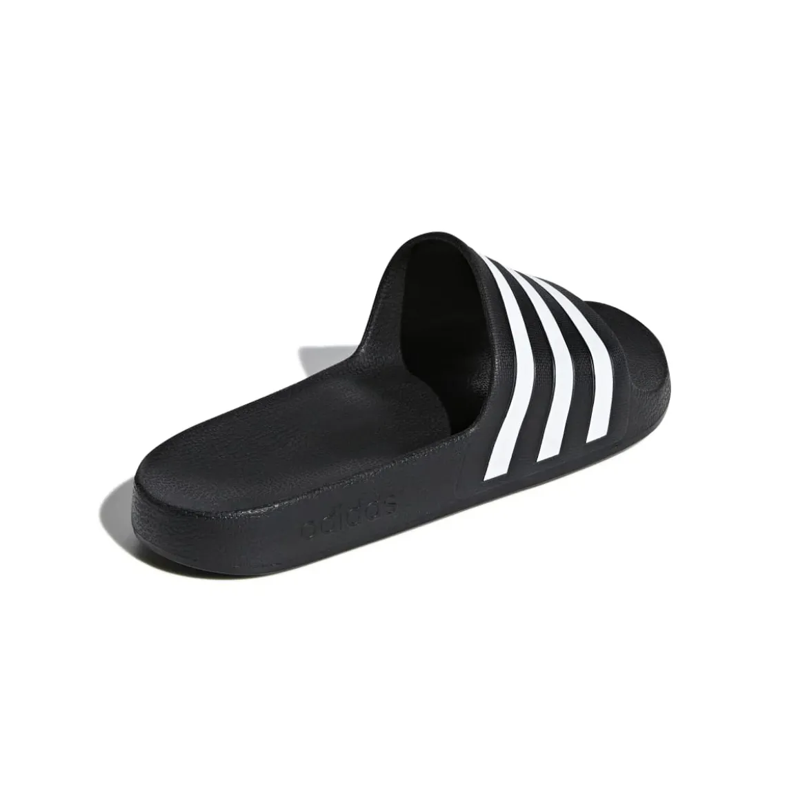 Ciabatte nere in gomma da uomo con logo a contrasto adidas Adilette Aqua