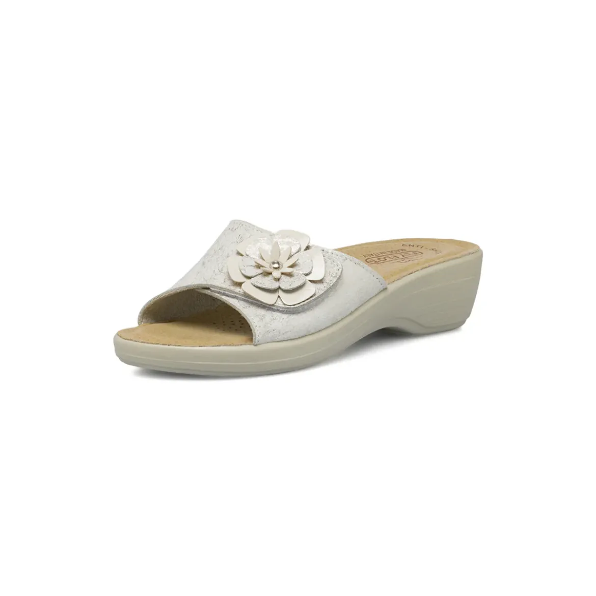 Ciabatte sanitarie anatomiche color bianco con fiore Fly Flot
