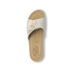 Ciabatte sanitarie anatomiche color bianco con fiore Fly Flot