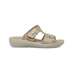 Ciabatte sanitarie beige da Donna con fantasia floreale Fly Flot