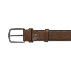 Cintura casual marrone da Uomo con effetto venato e fibbia brunita Carrera Jeans