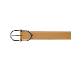 Cintura da Donna in pelle beige con fibbia arrotondata Coconuda