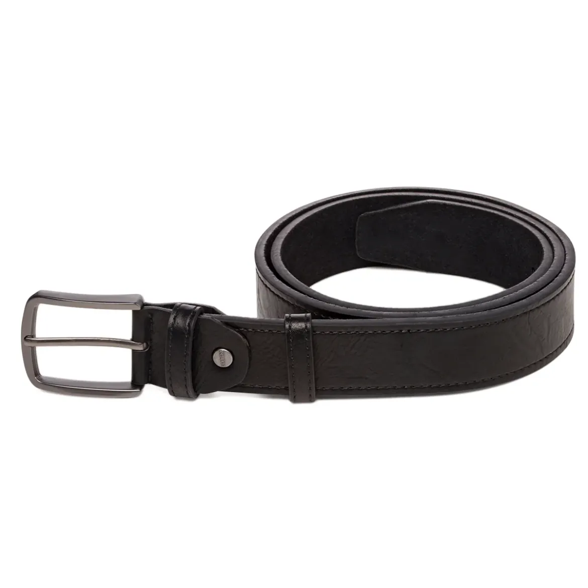 Cintura da Uomo Nera con Fibbia Gunmetal Carrera Jeans