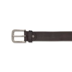 Cintura da Uomo Nera in Pelle con Fibbia in Metallo Lumberjack