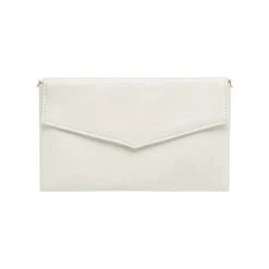 Clutch Bianca da Donna con tracolla a catena oro Lora Ferres