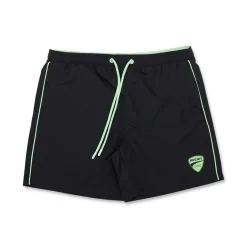 Costume da bagno nero da Bambino e Ragazzo con dettagli verde acqua e logo Ducati