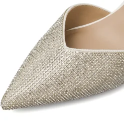 Décolleté da donna bianche con strass e tacco 7,5 cm Lora Ferres