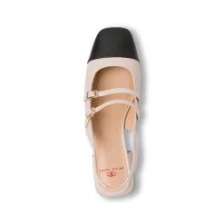 Décolleté Mary Jane beige da Donna con fibbie e tacco 3 cm Swish Jeans