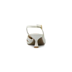 Décolleté slingabck da donna bianche con tacco 6,5 cm Lora Ferres