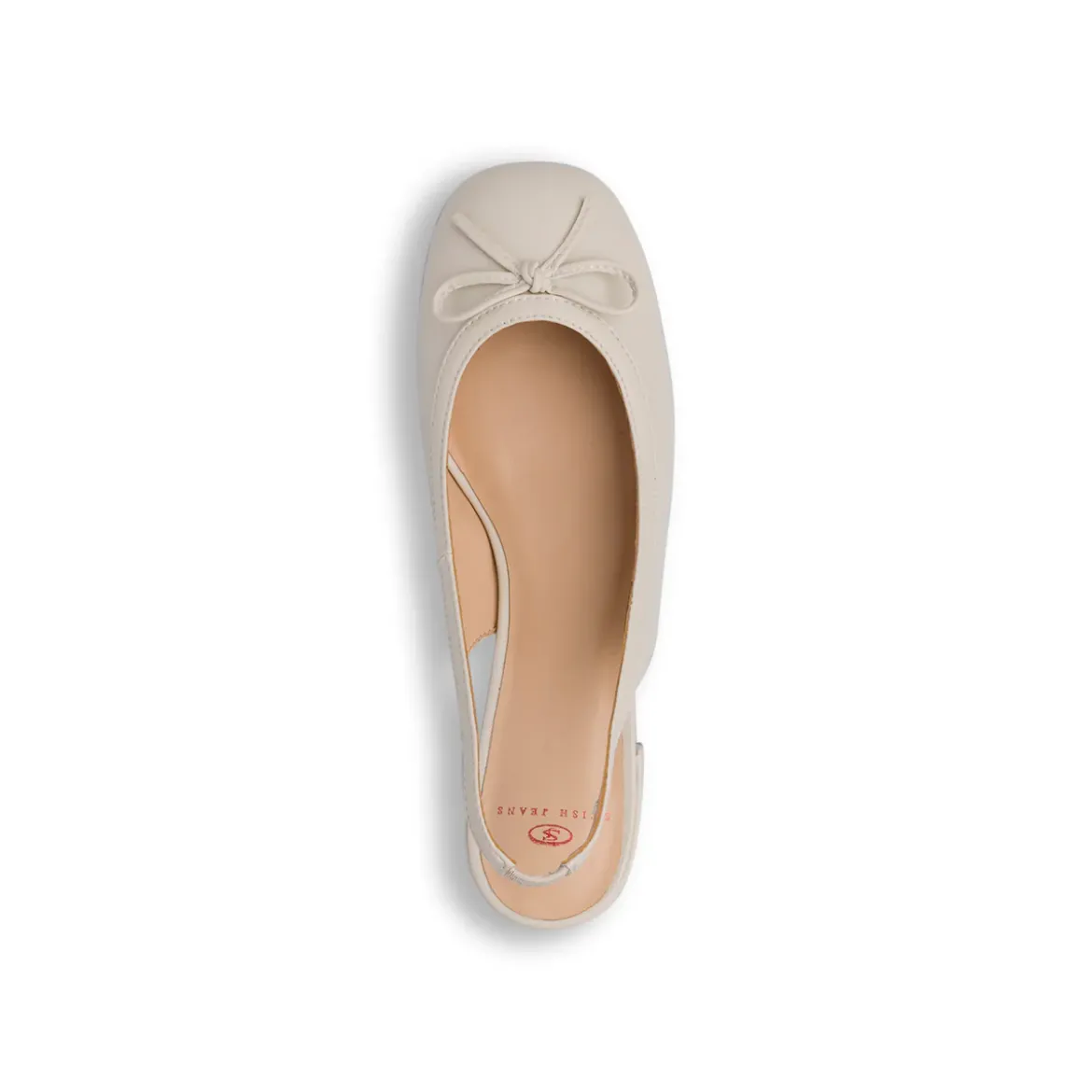 Décolleté slingback bianco off white da Donna con fiocco e tacco 3 cm Swish Jeans