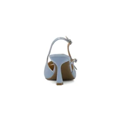 Décolleté slingback da donna azzurro lucido con tacco 8 cm Swish Jeans