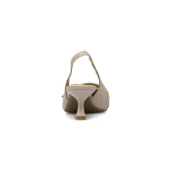 Décolleté slingback da donna beige Lora Ferres con fibbie e tacco 5,5