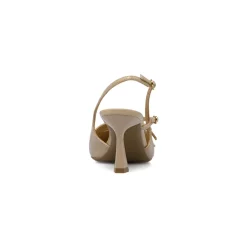 Décolleté slingback da donna beige lucido con tacco 8 cm Swish Jeans