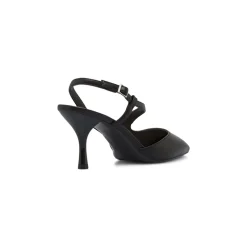 Décolleté Slingback nere Swish Jeans da donna con tacco 7,5 cm